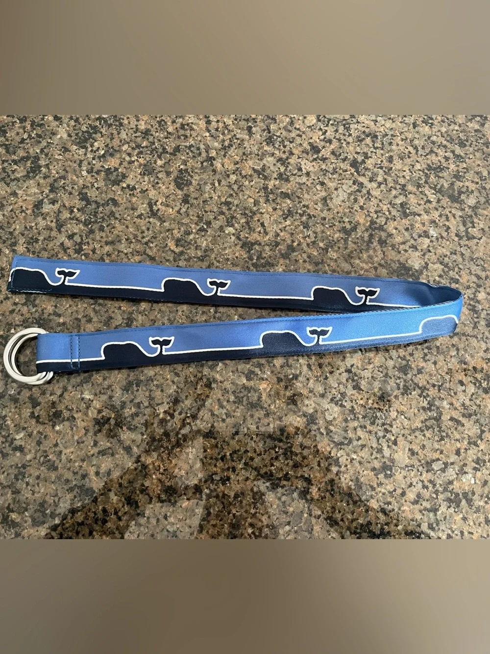Vineyard Vines Blue Whale-Print Kids Belt